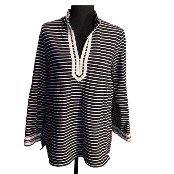 Talbots Nautical Striped Tunic Top| Coastal Chic Must-Have - Picture 1 of 10